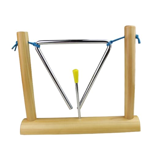 SUPVOX Triangel Percussion Musikinstrument aus Langlebigem Material mit Ständer Pädagogisches Schlaginstrument für Vorschule Fördert Hand Auge Koordination Auditives Lernen und von Supvox