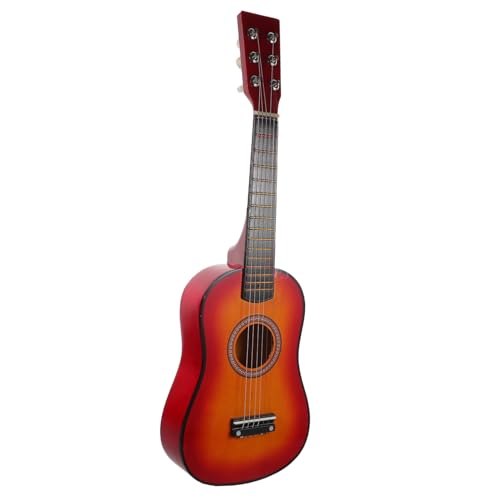 SUPVOX Übungsgitarre Holzspielzeug Folk Instrument Anfänger Musikinstrument Geschenk für Ab Jahren von Supvox