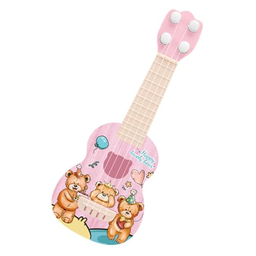 SUPVOX Ukulele Mini Instrument Junge Mädchen Bär Design Tragbar Lernspielzeug Frühe Musikalische Bildung Geschenk von Supvox
