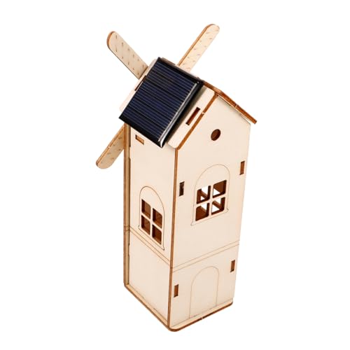 SUPVOX Unfertiges Solar Holz Windmühlen Bastelset Pädagogisches DIY mit Präziser Holzzuschnitt Glatter Oberfläche Fördert Kinderentwicklung und Wissenschaftsinteresse von Supvox