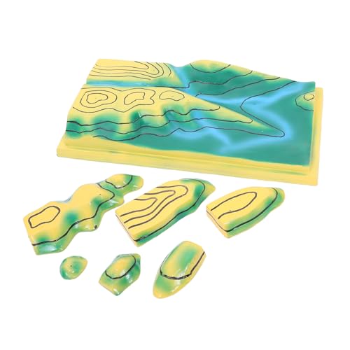 SUPVOX Unterrichten Von Topografischen Modellen Konturlinienmodell Für Den Geografieunterricht Pädagogisches Geografiemodell Kunststoff Geländekonturlinienkarte Praktische von Supvox