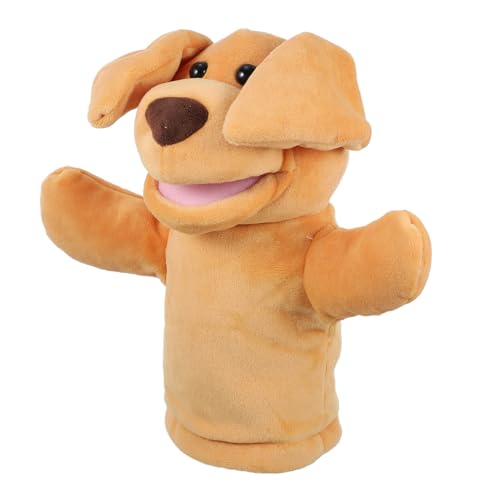 SUPVOX Weiche Hund Handpuppe aus Plüsch für Beweglicher Mund Kuscheliges Stofftier zum Geschichtenerzählen für Fantasie Sprachförderung und Eltern Junge Mädchen Spiel von Supvox