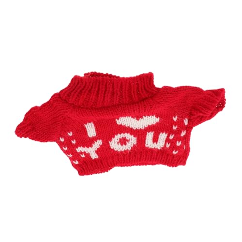 SUPVOX Weicher Roter Pullover Austauschbare Plüsch Tierkleidung für Kuscheltier Puppenzubehör für Interaktives Ankleiden Fördert Kreativität und Familienbindung von Supvox
