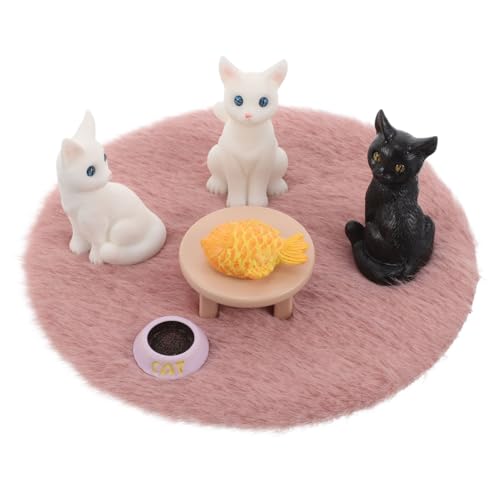 SUPVOX Weiches Plüsch Katzenfiguren Set Teilig Miniatur Dekoration Kuschelige Realistische Samtoptik für Kleine Räume Wie Schreibtisch und Nachtisch Niedliche Mini Katzen Figuren für SUPVOX Weiches Plüsch Katzenfiguren Set Teilig Miniatur Dekoration Kuschelige Realistische Samtoptik für Kleine Räume Wie Schreibtisch und Nachtisch Niedliche Mini Katzen Figuren für von Supvox