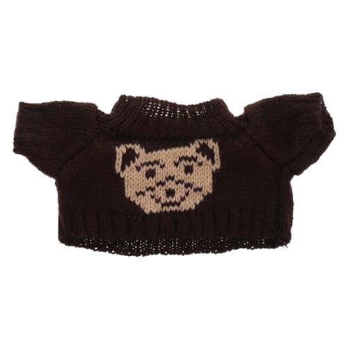SUPVOX Weiches und Warmes Bären Sweater Outfit für Stofftiere und Puppen Niedliche Plüschbekleidung für Winter Langlebiger Kuschelpullover für Babypuppen und Teddybären Brauner von Supvox
