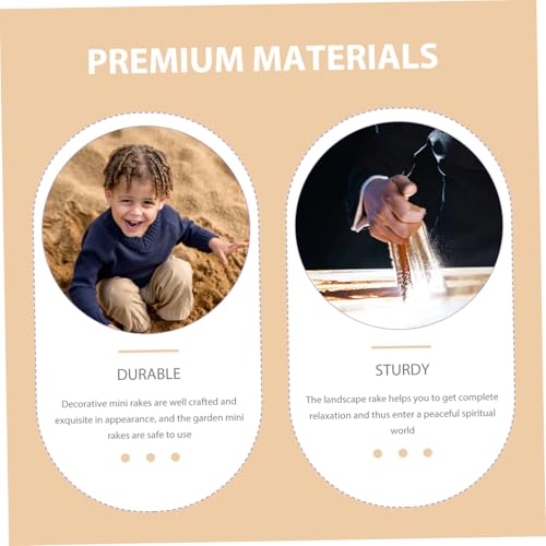 SUPVOX Zen Miniatur Bambus Sand Schaufel Kleine Tisch Zen Garten Rechen für Meditation Mini Landschaftsdekoration DIY Entspannung und Spirituelle Ruhe von Supvox