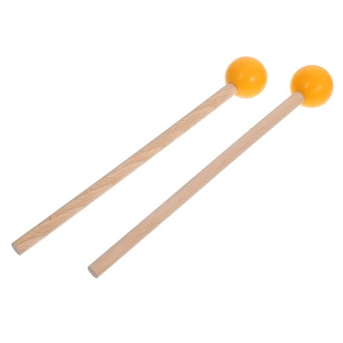 Supvox 1 Paar Gummikopf und Holzgriff Multifunktionale Percussion Sticks für Xylophon Glockenspiel und Übungssessions für Konzerte von Supvox