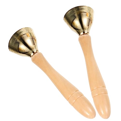 Supvox 1 Paar Schlaginstrument Für Jingle Bells-Instrument Glocke Musikinstrument Musikinstrument Musikinstrumente Für Babys -Musical Kupfer Golden von Supvox