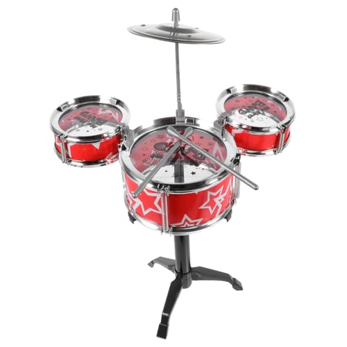 Supvox 1 Satz Anfänger -Jazz -Drum - Drum Kit Kleinkind Musikalisches Musikspielzeug Schlagzeugsets für Kindermusikinstrumente Kindertrommel Metallbeschläge rot Supvox 1 Satz Anfänger -Jazz -Drum - Drum Kit Kleinkind Musikalisches Musikspielzeug Schlagzeugsets für Kindermusikinstrumente Kindertrommel Metallbeschläge rot von Supvox