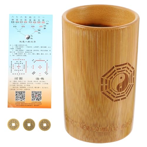 Supvox 1 Satz Bambustopf Requisiten Für Wahrsagerei-Spiele Weissagungswerkzeuge Tarot Wahrsagen Dekoration Ich Mehrere Yin Wahrsagerige Spiele Bambuseimer Wahrsagespiel Metall von Supvox