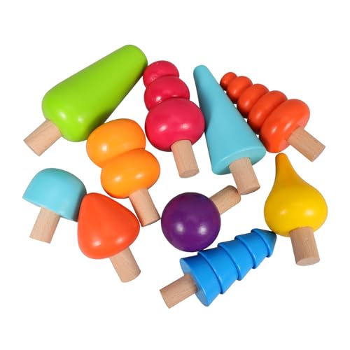 Supvox 1 Satz Baumspielzeug aus Holz Hey Kind Babys klein aus Holzbäumen Stapelung Mini-Baumspielzeug Mini-Baum-Kuchendekoration Baumblock aus Holz von Supvox