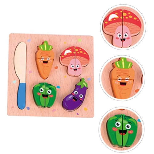 Supvox 1 Satz Bausteine für kinderspielzeug spielsachen für Fantasiespielzeug Toys for Kid Toys Kinderschneidespielzeug Frühes Bildungsspielzeug hölzern Green von Supvox