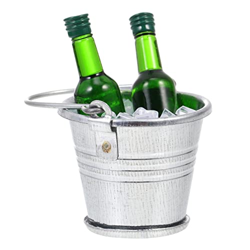 Supvox 1 Satz Bier aus dem Puppenhaus eiswürfel Set bierfass tischdeko esstisch Bier Eimer bastelzeug Mini klein winzig Simulation Bierkübel basteln Bierflaschenmodelle Glas von Supvox