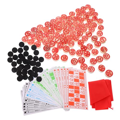 Supvox 1 Satz Bingo -Brettspiel Zugspielzeug Brettspiele Zug Papier rot von Supvox
