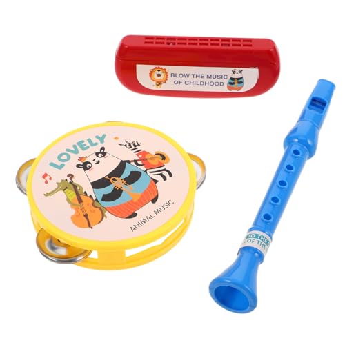 Supvox 1 Satz Blockflöte Tamburin Mundharmonika für Kleinkinder Tragbare Musikspielzeuge für Frühes Lernen Musikpraxis Supvox 1 Satz Blockflöte Tamburin Mundharmonika für Kleinkinder Tragbare Musikspielzeuge für Frühes Lernen Musikpraxis von Supvox