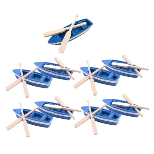 Supvox 1 Satz Boot Deko mit Paddeln Teiliges Resin Strand Boot Figurinen für Kreative und Stranddekoration für Zuhause Garten und Sandboxen von Supvox