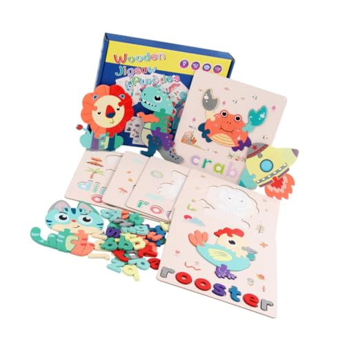 Supvox 1 Satz Buchstaben gepaart Buchstaben-Puzzlespielzeug Alphabete-Lernspielzeug Buchstaben passendes Puzzle- interessantes Kinderpuzzlespielzeug Papier von Supvox