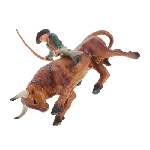 Supvox 1satz Bullfighting Modell Cowboy Deko Figur Mit Stier Und Matador Realistische Resin-statuen Für Miniaturgarten Und Tischdekoration Für Junge Mädchen Und Sammler von Supvox