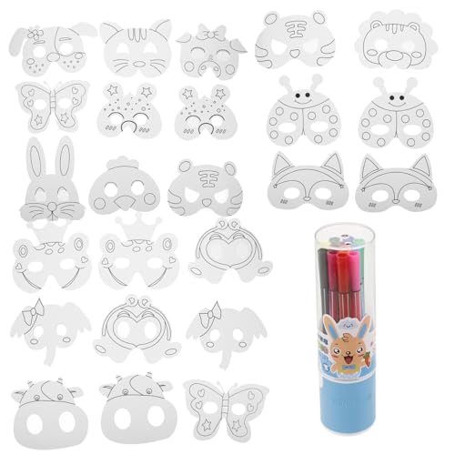 Supvox 1 Satz DIY -Masken -Set Bausätze Karikatur Herstellung Leerzeichen lackierbar leere Masken zum Dekorieren Tiermasken zum Basteln für tierische Maske Papier Supvox 1 Satz DIY -Masken -Set Bausätze Karikatur Herstellung Leerzeichen lackierbar leere Masken zum Dekorieren Tiermasken zum Basteln für tierische Maske Papier von Supvox