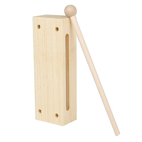 Supvox 1 Satz Doppelter Ton Bangzi Holzblock Rhythmus-Percussion-Instrument Musikinstrument für Musikinstrument aus Holz aus Holz Holzblöcke Musikinstrument Buche von Supvox