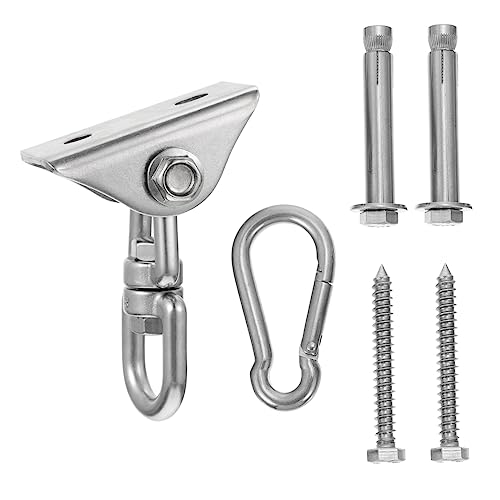 Supvox 1 Satz Edelstahl -Federung Kit schaukel Swing universal radhaken Takelage aus Edelstahl Drehhaken für Hängematte Federhaken für Hängematte Rostfreier Stahl Silber von Supvox