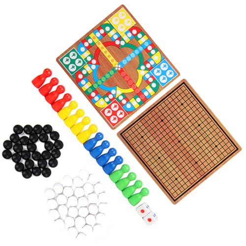 Supvox 1 Satz Eins Fliegendes Schach Reihe für Pädagogisches Brettspiel mit Bunten Figuren und Spielsteinen aus Holz von Supvox