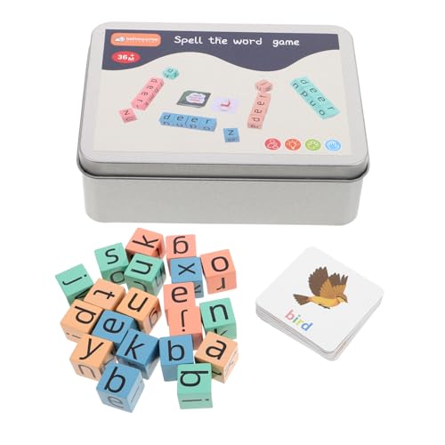 Supvox 1 Satz Englische Kartenbuchstabierwörter Vorschul-Lernspiel Alphabetspiel Buchstabenspiel für Alphabetspiel für Alphabet-Flash-Karten Wort Würfelspiel hölzern Supvox 1 Satz Englische Kartenbuchstabierwörter Vorschul-Lernspiel Alphabetspiel Buchstabenspiel für Alphabetspiel für Alphabet-Flash-Karten Wort Würfelspiel hölzern von Supvox