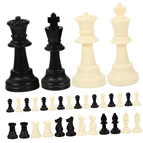 Supvox 1 Satz Ersatz Schachfiguren aus Kunststoff Schachspiel Zubehör Material Königshöhe für Schachbrett Langlebig und Stabil Supvox 1 Satz Ersatz Schachfiguren aus Kunststoff Schachspiel Zubehör Material Königshöhe für Schachbrett Langlebig und Stabil von Supvox