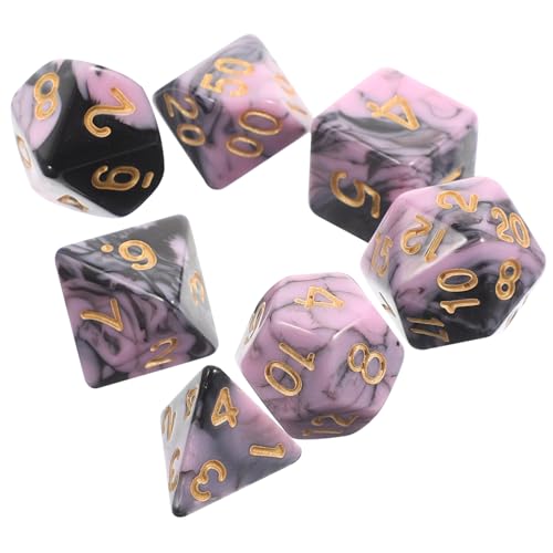 Supvox 1 Satz Facettenreiche numerische Würfel Party Tischplatte Würfelspiele polyedrisch Spiel Würfel Zubehör Unterhaltungswürfel Zahlenwürfel mehrseitige Würfel Acryl von Supvox