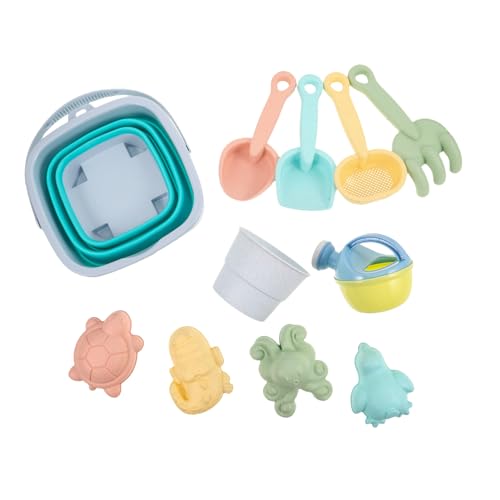 Supvox 1 Satz Faltbares Strandspielzeug Set für Teiliges Sandspielzeug mit Zusammenklappbarem Eimer Schaufeln und Rechen für Reisen Strand und Kreative Sandburgenbauen von Supvox