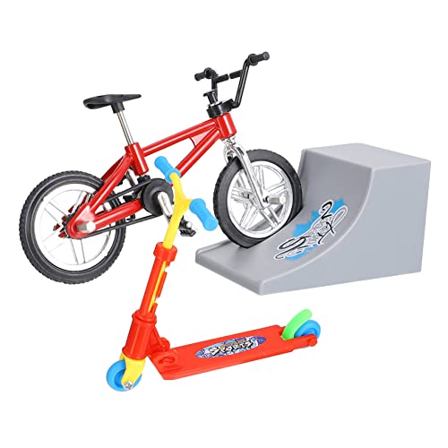 Supvox 1 Satz Finger-Skateboard- Finger Bike Mini-Finger-Scooter zappeln Schreibtischspielzeug für Fingerbikes Mini-Fingerbike-Modell Plastik rot von Supvox