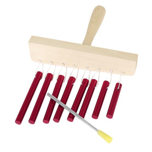 Supvox 1 Satz Glockenanordnung aus Aluminiumrohr Percussion-Handglocke Glockenspiel aus Aluminiumrohr 8-Ton-Glockenspielinstrument Percussion-Windspiel Massivholz rot Supvox 1 Satz Glockenanordnung aus Aluminiumrohr Percussion-Handglocke Glockenspiel aus Aluminiumrohr 8-Ton-Glockenspielinstrument Percussion-Windspiel Massivholz rot von Supvox