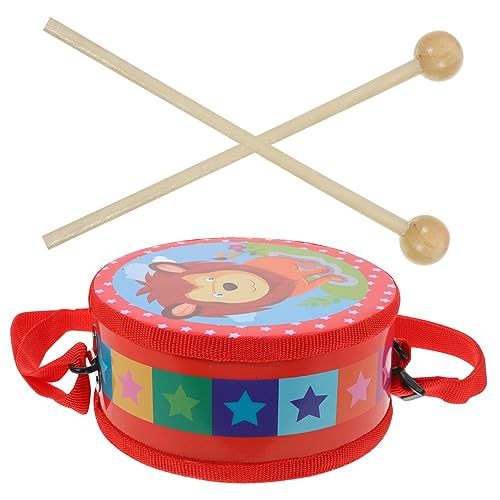 Supvox 1 Satz Handbeschläge Drum- Musikinstrument Musikspielzeug Kindermusikinstrumente -Handtrommel Schlagzeug Schlaginstrument Trommelstöcke Rot Plastik von Supvox