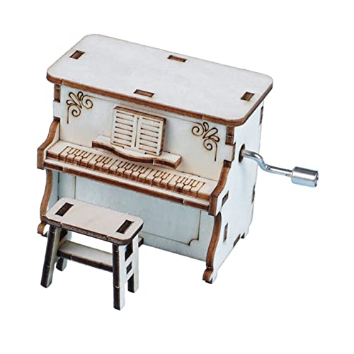 Supvox 1 Satz Handgesiedelte Klaviermusikbox Bausatz -Klavier Mini-Piano- Kleinkind Klavier Kleines Klavier Musikalisches Musikspielzeug Für Babys Hölzern von Supvox