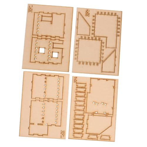 Supvox 1 Satz Holz Bausatz Modell im Mittleren Puzzle mit Einzigartigem Architektonischem Design DIY Bastelset für für Kreative Bastler und Architektur von Supvox
