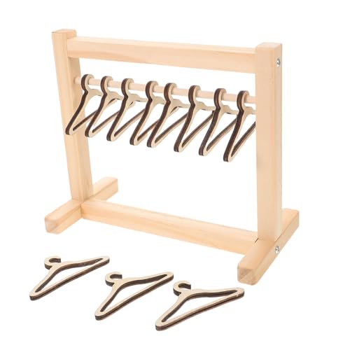 Supvox 1 Satz Holz Doll Kleiderständer mit Exklusiven Kleiderbügeln für Platzsparende Aufbewahrung und Präsentation von Puppenkleidung im Kinderzimmer Supvox 1 Satz Holz Doll Kleiderständer mit Exklusiven Kleiderbügeln für Platzsparende Aufbewahrung und Präsentation von Puppenkleidung im Kinderzimmer von Supvox