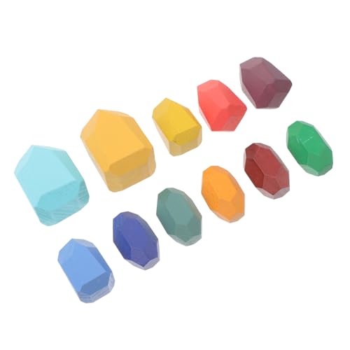 Supvox 1 Satz Holzblock Stapelspielzeuge balancieren Blöcke für Kleinkinder 1-3 stapeln Regenbogen holzspielzeug holzspielzeug Babybausteine Bauen von Supvox