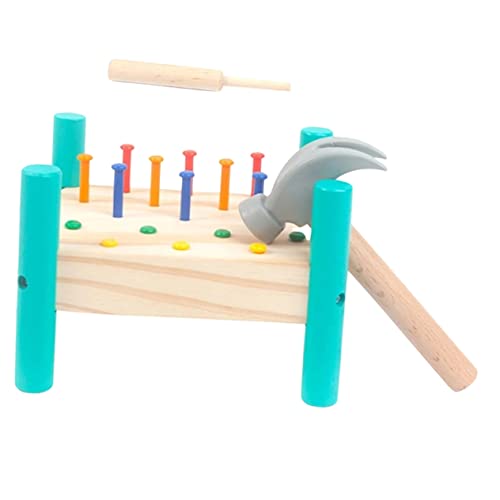 Supvox 1 Satz Holzspielzeug Buntes Nagelbrett für Pädagogisches Klopfspiel Kreativität und Hand Augen Koordination Lernspielzeug für Kleinkinder von Supvox
