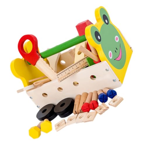 Supvox 1 Satz Holzspielzeug Werkzeugkoffer für Multifunktionale Tragbare Werkzeugkiste für Jungen und Mädchen Pädagogisches Sozialen Fähigkeiten und Motorischen Entwicklung Supvox 1 Satz Holzspielzeug Werkzeugkoffer für Multifunktionale Tragbare Werkzeugkiste für Jungen und Mädchen Pädagogisches Sozialen Fähigkeiten und Motorischen Entwicklung von Supvox