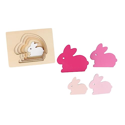 Supvox 1 Satz Holztierrätsel Puzzle rätselbuch für Vorschulkinder Kaninchen puzzlekleber aus Holz mit Farbverlauf Stereo-Puzzle hölzern Rosa Supvox 1 Satz Holztierrätsel Puzzle rätselbuch für Vorschulkinder Kaninchen puzzlekleber aus Holz mit Farbverlauf Stereo-Puzzle hölzern Rosa von Supvox