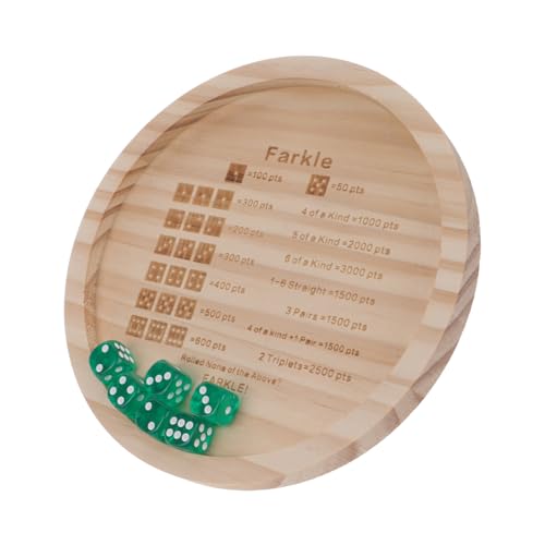 Supvox 1 Satz Holzwürfelschale Würfeltablett Für Spiele Würfelschale Zum Rollen Würfelspiel Würfelfach Brettspiele Spiel Würfel Farkle-würfelteller Beige Hölzern von Supvox