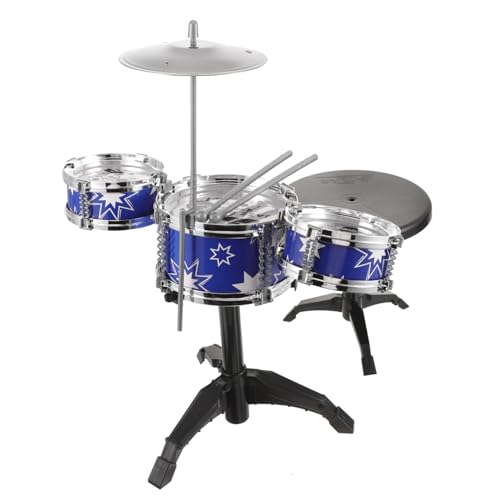 Supvox 1 Satz Jazz -Drum -Spielzeuge Drumpads für Musikspielzeug Musikinstrumente für Babys Musikspielzeug für Kleinkinder trommeln lustige Trommel Plastik Blau von Supvox