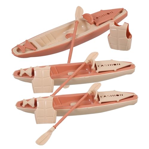 Supvox 1 Satz Kajakspielzeug -Kajak Spielzeugboot Kanu- Miniatur Kanu-Modell Kunsthandwerk aus Kunststoffbooten Desktop-Boot Bootsförmiges Abs Beige von Supvox