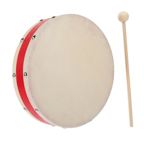 Supvox 1 Satz Kinderspielzeug-Tamburin Mini Klein Schlagzeug Trommeln Performance-Trommel Handschlagspielzeug Holzhandtrommel Für Trommelspielzeug Für Babys Schaffell von Supvox