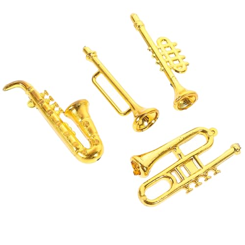 Supvox 1 Satz Klassisches Musikinstrument Teiliges Mini Saxophon Modell für Puppenhaus Dekoration und Fotografie Realistisch für Kreative Szenen von Supvox