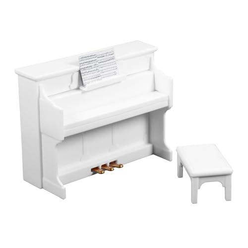 Supvox 1 Satz Klavier Modell mit Hocker und Noten Puppenhaus Dekoration Vintage Design Musikalisches für Fotos und Wohnaccessoires Supvox 1 Satz Klavier Modell mit Hocker und Noten Puppenhaus Dekoration Vintage Design Musikalisches für Fotos und Wohnaccessoires von Supvox