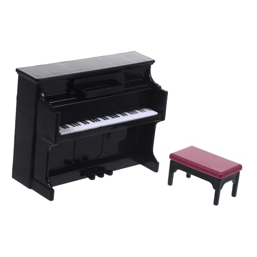 Supvox 1 Satz Klaviermodell Winzig Klavier Für Minihaus Instrument Klavier Für Puppenhaus Miniklavier Für Puppe Puppenhaus Klavier Miniatur Klein Puppenhausmöbel Aufrecht Black Plastik von Supvox