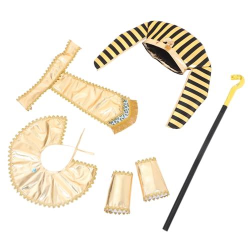 Supvox 1 Satz -Kleidungsanzug ägyptisches Kostüm ägyptische Accessoires Abs Golden von Supvox
