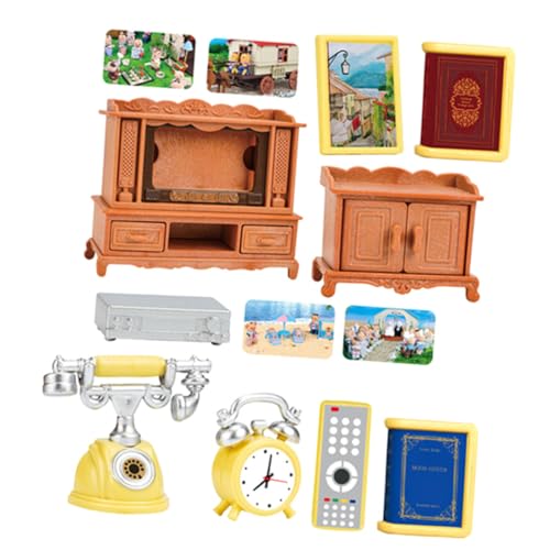 Supvox 1 Satz Klein Puppenhausmöbel Miniatur Möbelmodell Für Puppenhaus Puppenhaus-puppenmöbel Mini-Fernseher Puppenhaus Mini-puppenmöbel Puppenhaus Möbel Orange Plastik von Supvox