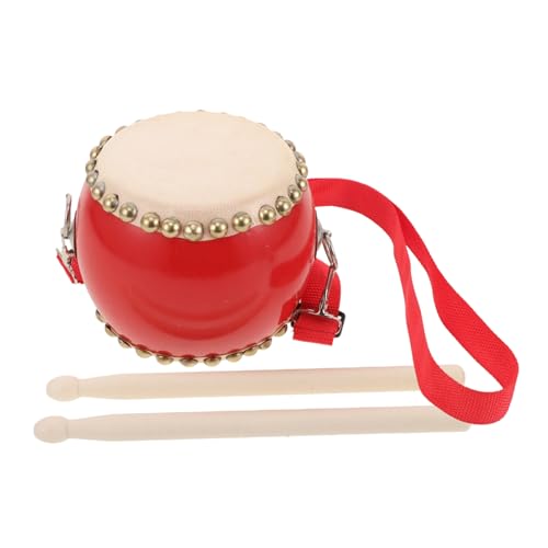 Supvox 1 Satz Kleines Trommelset für Junge Mädchen Tragbares Percussion Instrument mit Schlägeln und Riemen Fell Trommel Pädagogisches für Kleinkinder für Frühe Musikerziehung von Supvox